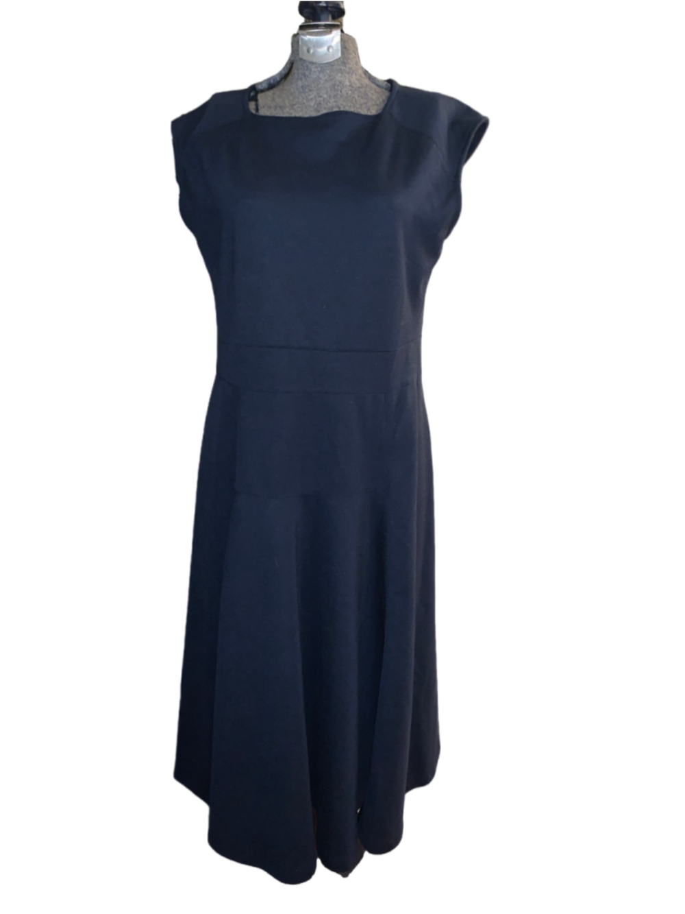 Women's Lands' End navy blue Sleeveless Midi Dress Size 10